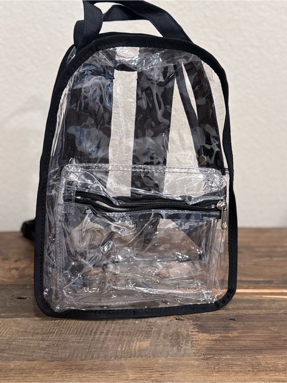 Clear Mini Backpack with Black Trim - Women Bags Backpacks
